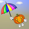 Flying Pumpkin with Umbrella