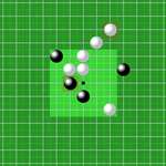 Pente, five in a row with captures of enemy stones.