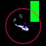 Helicopter in dangerous terrain